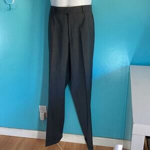 Ballin Men Gray Super 120s Wool Dress Pants 35- 36 X 33 Flat Front Cuffed Luxury
